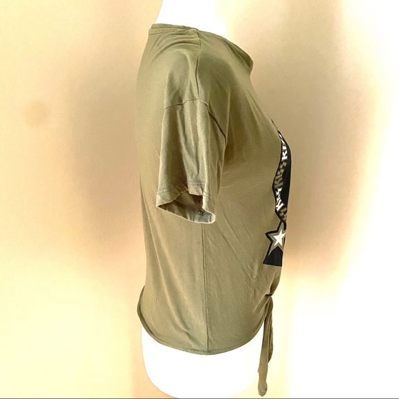 KISS U.S. Tour 76 Cropped Tie Top - Picture 5 of 8